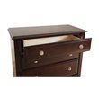 Bowery Hill Engineered Wood Transitional 5 Drawer Chest in Cappuccino