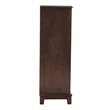 Bowery Hill Engineered Wood Transitional 5 Drawer Chest in Cappuccino
