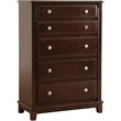 Bowery Hill Engineered Wood Transitional 5 Drawer Chest in Cappuccino