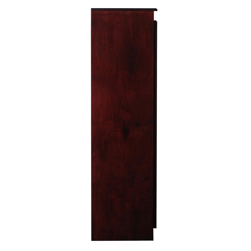 Bowery Hill Wood Cherry Storage Cabinet Rectangular Adjustable Shelves 60