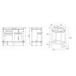 Bowery Hill 3-Piece Transitional Wood Counter Dining Set in Rustic Stripe Brown