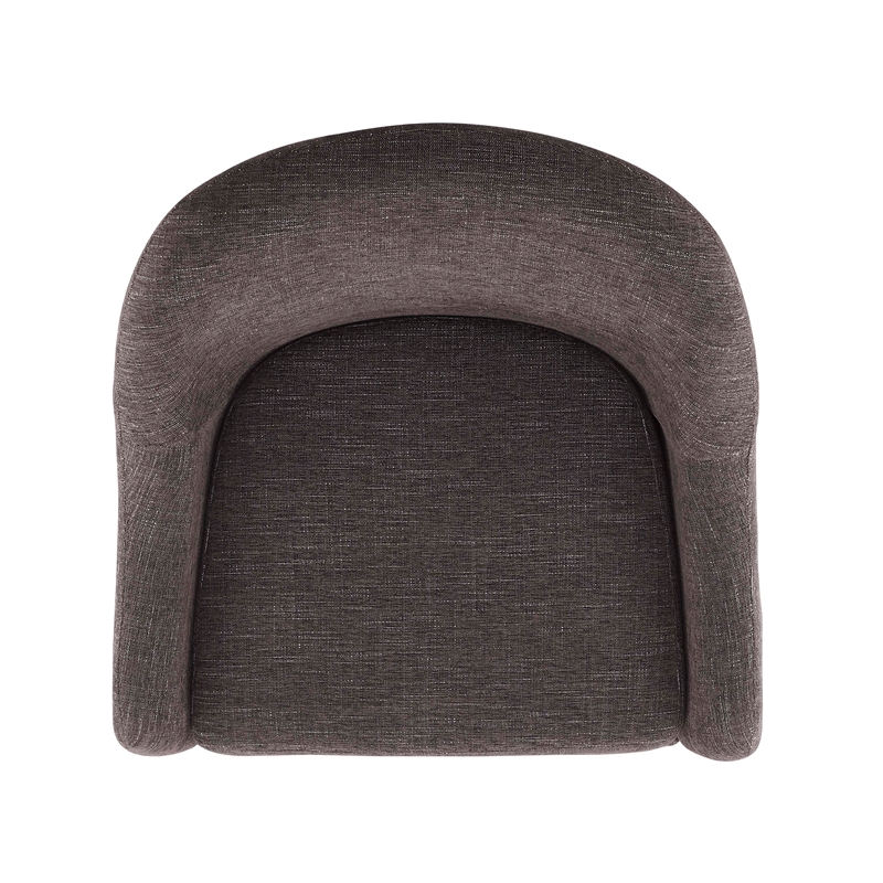 Bowery Hill Modern Metal Granite Swivel Accent Chair in Gray