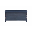 Bowery Hill Modern Wood Rope Cedar Lined Storage Chest in Blue