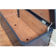 Bowery Hill Modern Wood Rope Cedar Lined Storage Chest in Blue