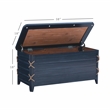 Bowery Hill Modern Wood Rope Cedar Lined Storage Chest in Blue