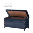 Bowery Hill Modern Wood Rope Cedar Lined Storage Chest in Blue