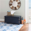 Bowery Hill Modern Wood Rope Cedar Lined Storage Chest in Blue