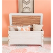 Bowery Hill Wood White Storage Chest Rectangular Cedar Lined 38
