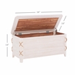 Bowery Hill Wood White Storage Chest Rectangular Cedar Lined 38