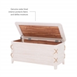 Bowery Hill Wood White Storage Chest Rectangular Cedar Lined 38