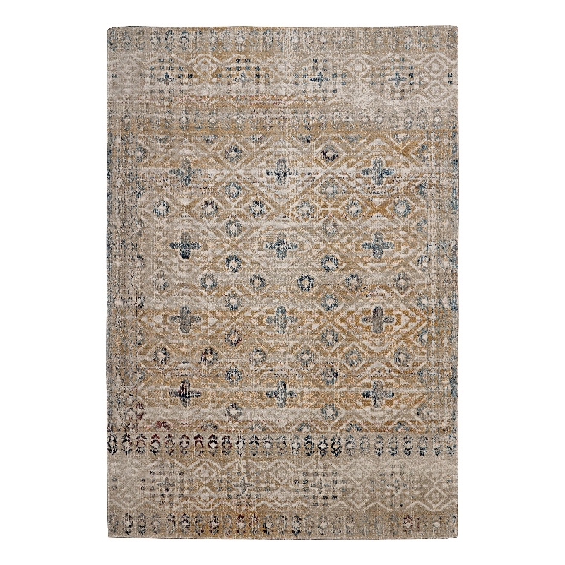 Bowery Hill Modern Leopold Polyester 2'x3' Accent Rug in Tan
