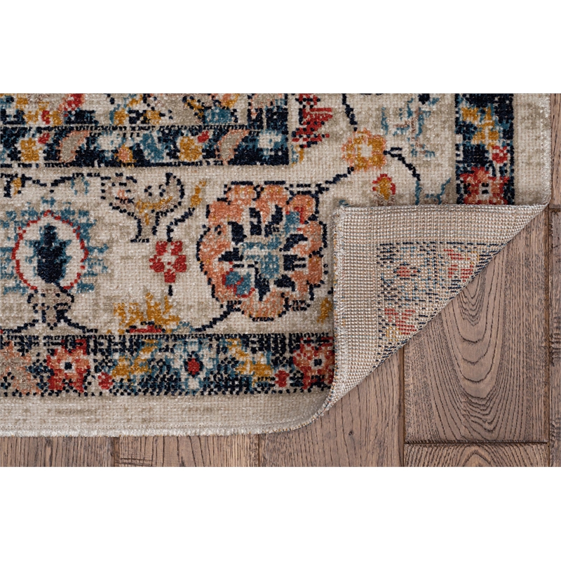 Bowery Hill Modern Laramie Polyester 3'x5' Accent Rug in Ivory