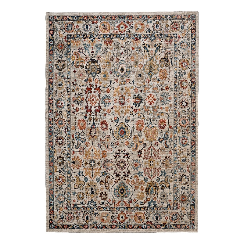 Bowery Hill Modern Laramie Polyester 3'x5' Accent Rug in Ivory