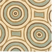 Bowery Hill Modern Combs Polyester 5'x7' Area Rug in Cream & Aqua