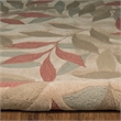 Bowery Hill Leaves Polyester 8'x10' Area Rug in Beige & Multi