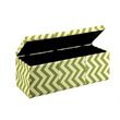 Bowery Hill Contemporary Fabric Storage Bench in Green