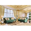 Bowery Hill Transitional Microfiber Loveseat in Emerald Green