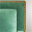 Bowery Hill Transitional Microfiber Loveseat in Emerald Green