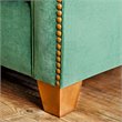 Bowery Hill Transitional Microfiber Loveseat in Emerald Green