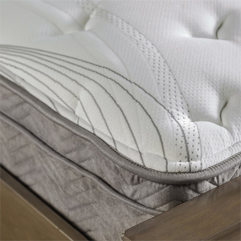 Bowery Hill Contemporary Fabric Edge Cal King Pocket Coil Mattress in White