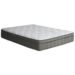 Bowery Hill Contemporary Fabric Edge Cal King Pocket Coil Mattress in White
