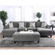Bowery Hill Modern & Transitional U-Shape Sectional in Gray Finish