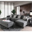 Bowery Hill Modern & Transitional U-Shape Sectional in Gray Finish