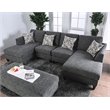 Bowery Hill Modern & Transitional U-Shape Sectional in Gray Finish