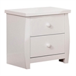 Bowery Hill 2-Drawer Transitional Solid Wood Nightstand in White