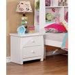 Bowery Hill 2-Drawer Transitional Solid Wood Nightstand in White