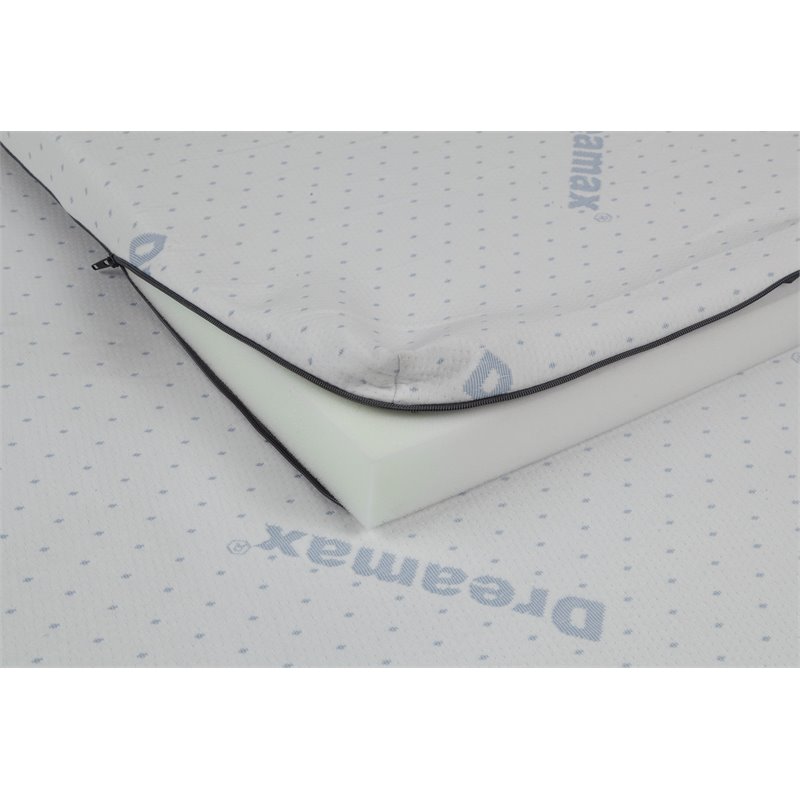 Bowery Hill Contemporary Fabric King Topper Mattress in White