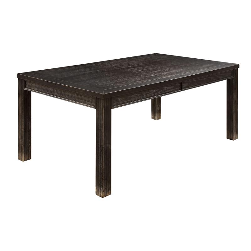 Bowery Hill Wood 6-Piece Dining Table Set in Antique Black Finish