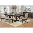 Bowery Hill Solid Wood Expandable Dining Table in Espresso Finish