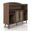 Bowery Hill Wood Multi-Storage Buffet in Distressed Walnut Finish