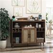 Bowery Hill Wood Multi-Storage Buffet in Distressed Walnut Finish