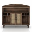 Bowery Hill Wood Multi-Storage Buffet in Distressed Walnut Finish