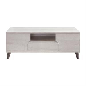 Bowery Hill Wood Multi-Storage Coffee Table in White Oak Finish