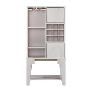 Bowery Hill Modern / Contemporary Wood Wine Rack in White Oak Finish