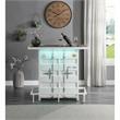 Bowery Hill Metal White Bar Table Rectangular Storage 47.25