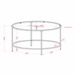 Bowery Hill Contemporary Glass Top Round Coffee Table in Red