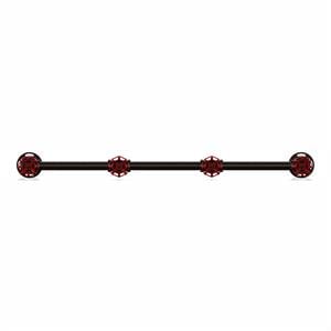 Bowery Hill Industrial Metal 4-Hook Coat Rack in Sand Black Finish