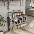 Bowery Hill Contemporary Wood Multi-Storage Buffet in Gray Oak