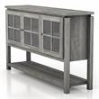 Bowery Hill Contemporary Wood Multi-Storage Buffet in Gray Oak