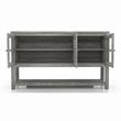Bowery Hill Contemporary Wood Multi-Storage Buffet in Gray Oak