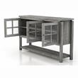 Bowery Hill Contemporary Wood Multi-Storage Buffet in Gray Oak