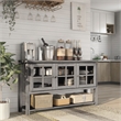 Bowery Hill Contemporary Wood Multi-Storage Buffet in Gray Oak