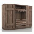 Bowery Hill Wood Multi-Storage Buffet in Reclaimed Oak Finish