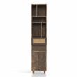 Bowery Hill Rustic Wood Multi-Storage TV Tower in Reclaimed Oak