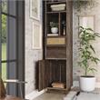 Bowery Hill Rustic Wood Multi-Storage TV Tower in Reclaimed Oak