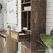 Bowery Hill Rustic Wood Multi-Storage TV Tower in Reclaimed Oak